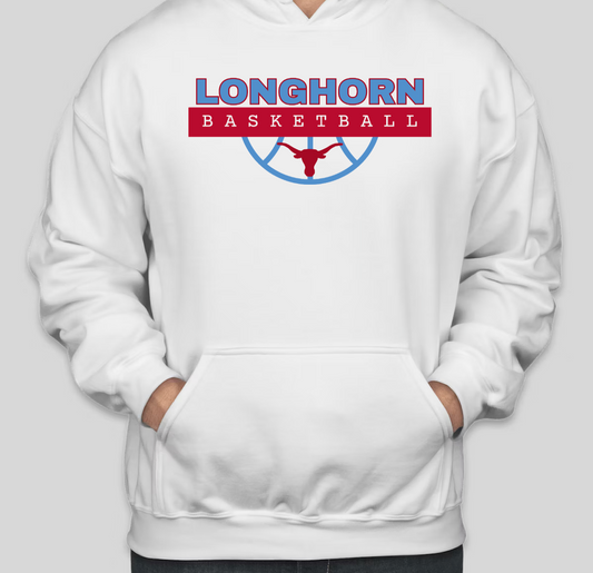 Longhorn Hoops Sweatshirt - Men’s Fleece Hoodies & Sweatshirts, Cotton Blend (Longhorn Basketball)