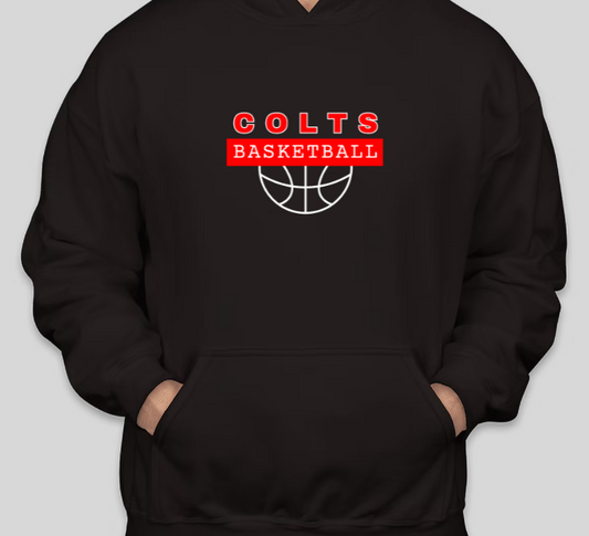 Colts Basketball Sweatshirt - Men’s Fleece Hoodies & Sweatshirts, Cotton Blend (Central Basketball)